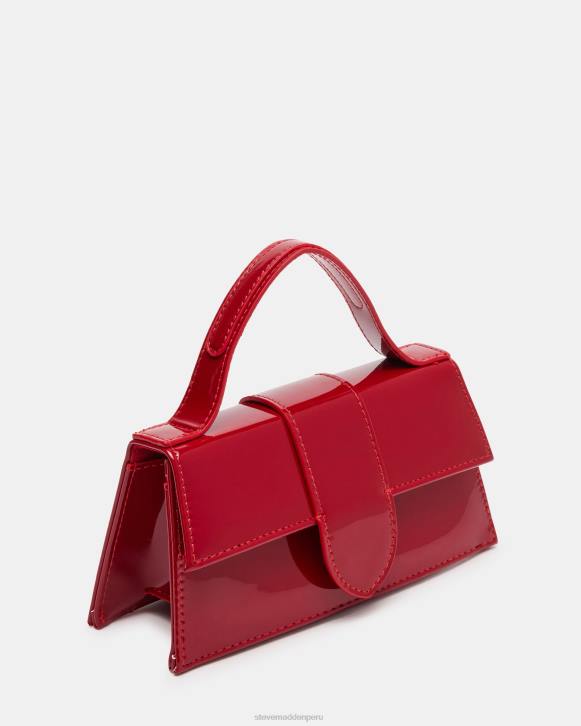 Steve Madden bolsa unisexo barlan 4DZJ427 charol rojo