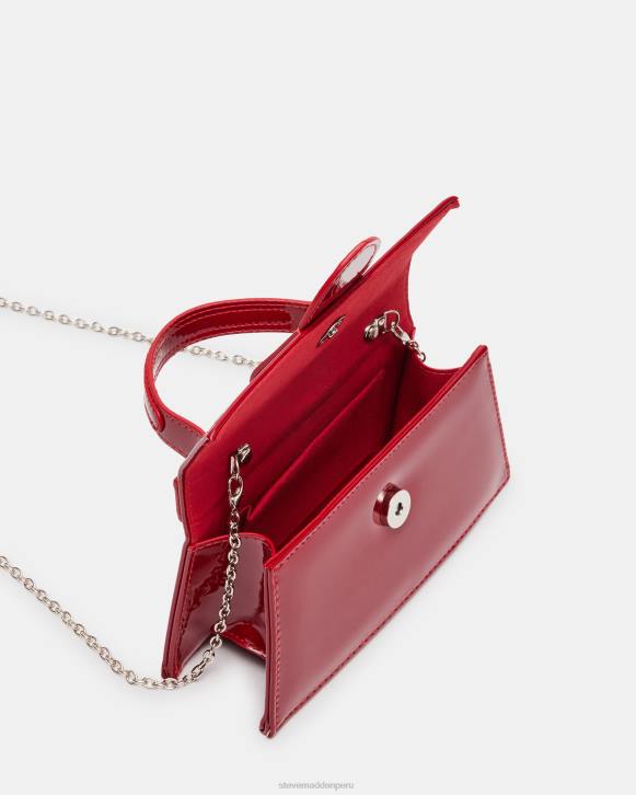 Steve Madden bolsa unisexo barlan 4DZJ427 charol rojo