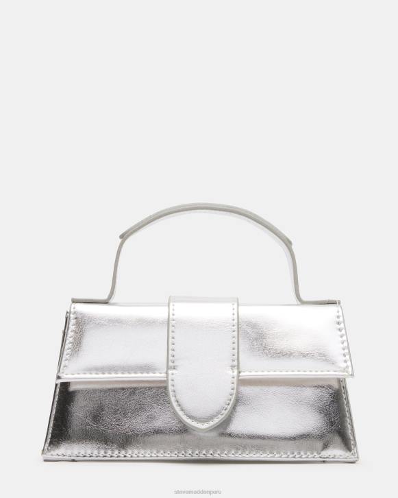 Steve Madden bolsa unisexo barlan 4DZJ437 plata metalizada