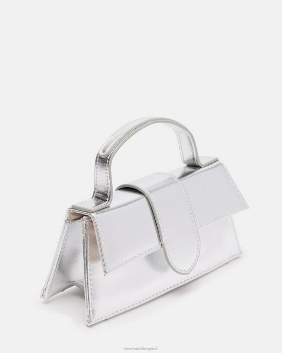 Steve Madden bolsa unisexo barlan 4DZJ437 plata metalizada