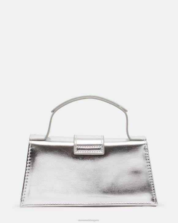 Steve Madden bolsa unisexo barlan 4DZJ437 plata metalizada