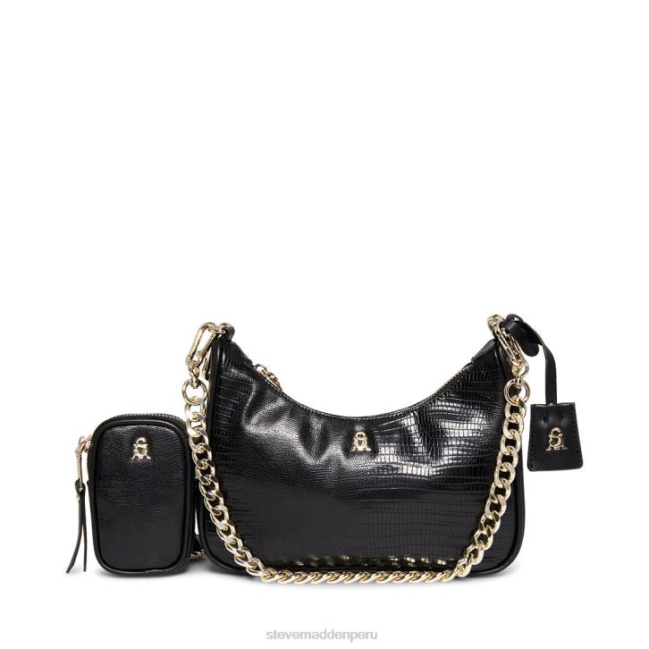 Steve Madden bolsa unisexo lagarto vital 4DZJ409 negro