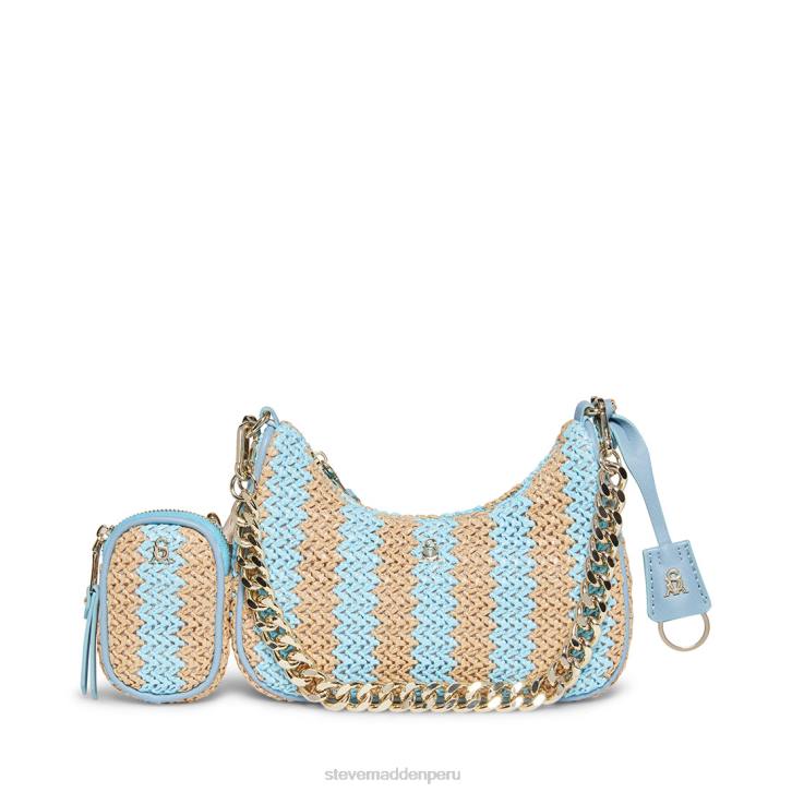 Steve Madden bolsa unisexo rafia bvital 4DZJ384 azul múltiple