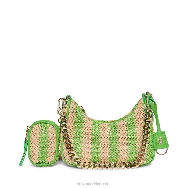 Steve Madden bolsa unisexo rafia bvital 4DZJ415 verde