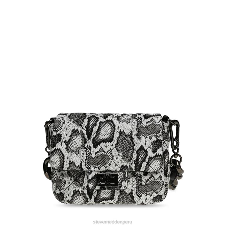 Steve Madden bolsa unisexo serpiente bheara 4DZJ422 blanco negro