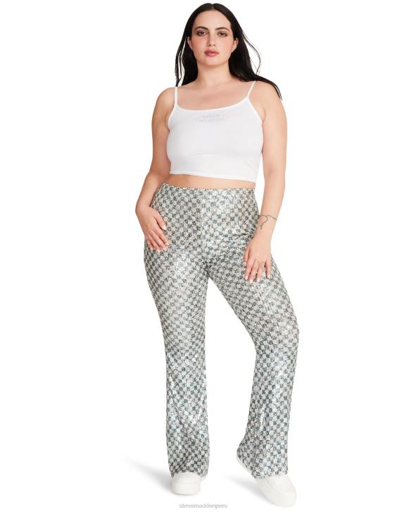 Steve Madden agotador mujer pantalón shae 4DZJ683 plata