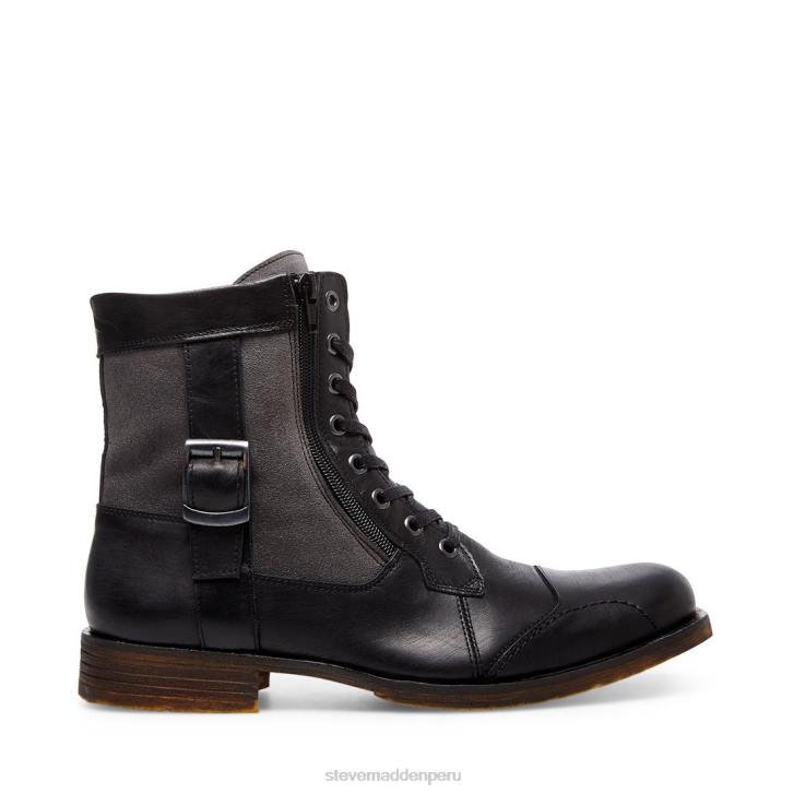 Steve Madden calzado hombres apartadero 4DZJ979 cuero negro