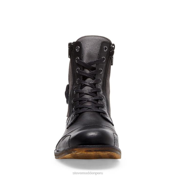 Steve Madden calzado hombres apartadero 4DZJ979 cuero negro