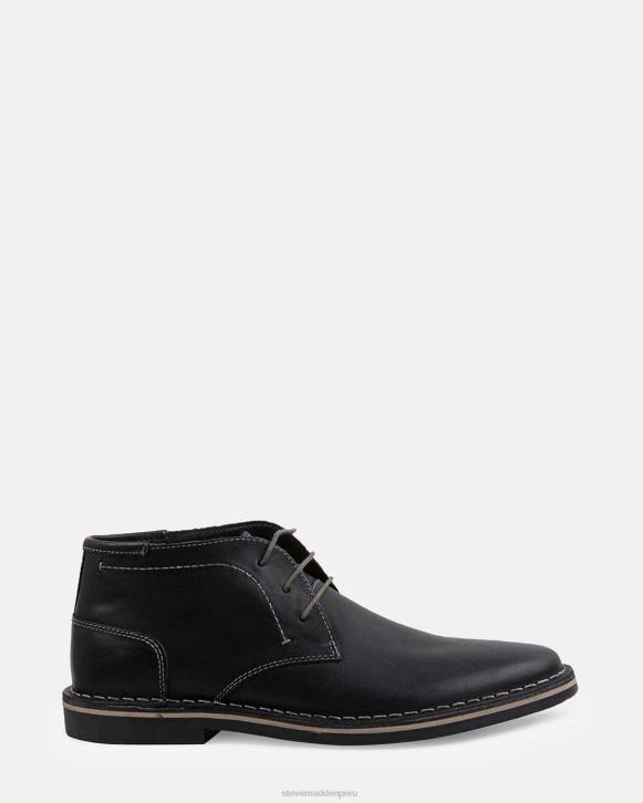 Steve Madden calzado hombres escuchar 4DZJ937 cuero negro