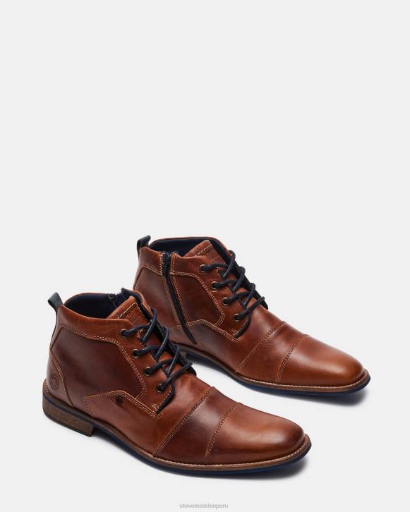 Steve Madden calzado hombres kramerr 4DZJ924 cuero marrón