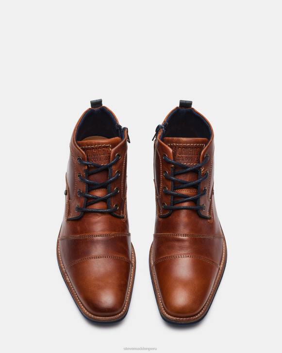 Steve Madden calzado hombres kramerr 4DZJ924 cuero marrón