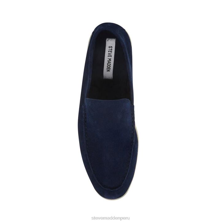 Steve Madden calzado hombres alondra 4DZJ995 gamuza azul marino