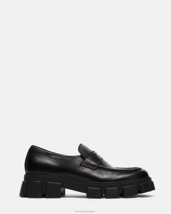 Steve Madden calzado hombres centro 4DZJ982 cuero negro