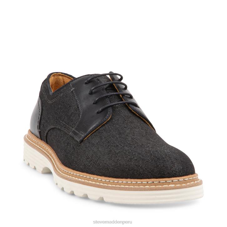 Steve Madden calzado hombres curie 4DZJ1031 tela negra