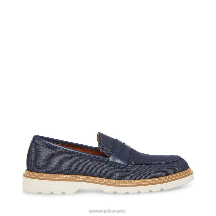 Steve Madden calzado hombres ewald 4DZJ1008 tela azul marino