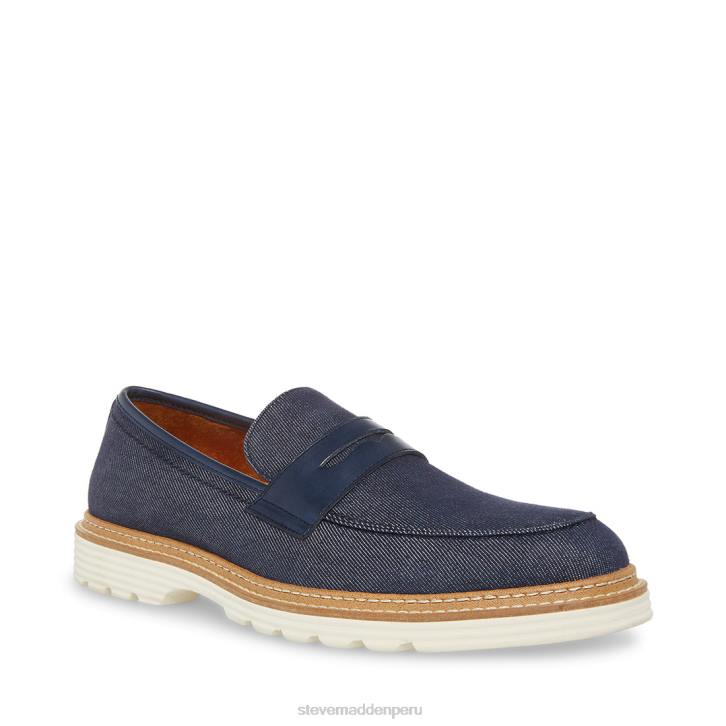 Steve Madden calzado hombres ewald 4DZJ1008 tela azul marino