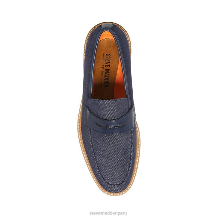 Steve Madden calzado hombres ewald 4DZJ1008 tela azul marino