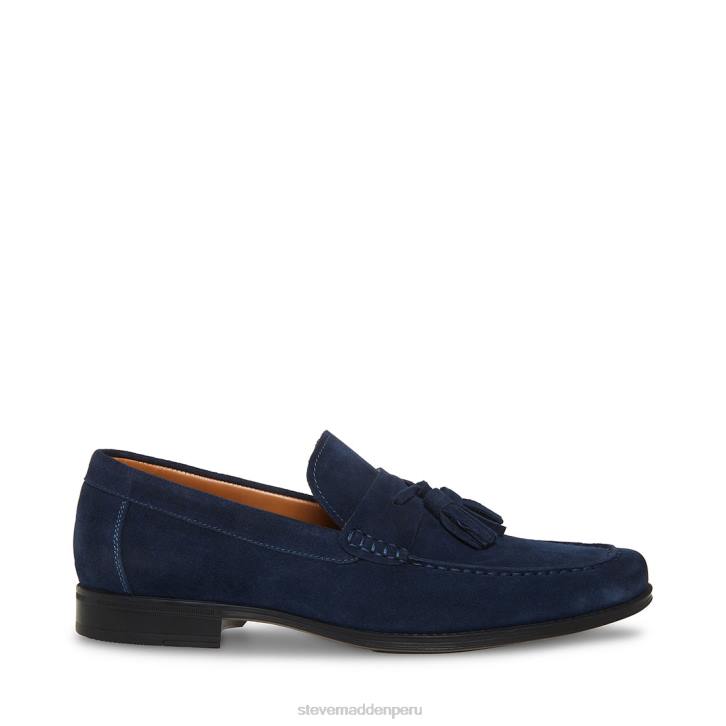 Steve Madden calzado hombres gollie 4DZJ1027 gamuza azul marino