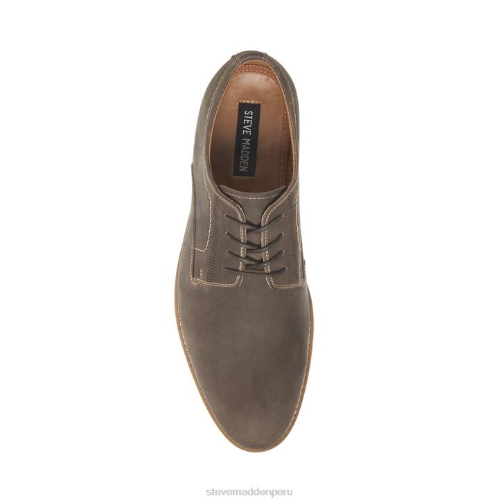 Steve Madden calzado hombres kación 4DZJ1024 cuero gris