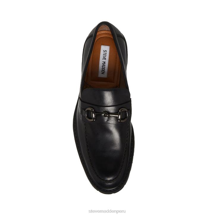 Steve Madden calzado hombres kyan 4DZJ996 cuero negro