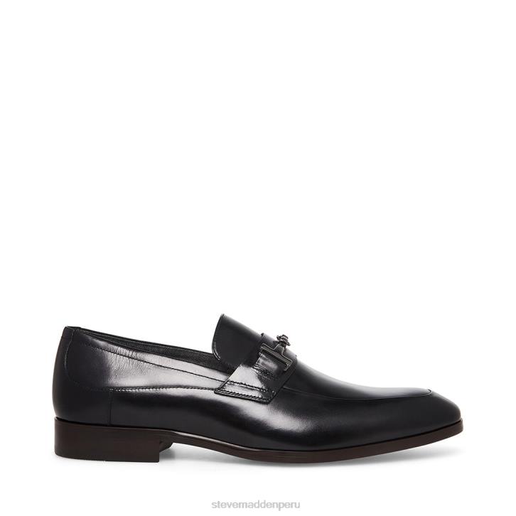 Steve Madden calzado hombres valón 4DZJ992 cuero negro