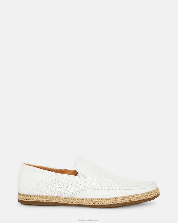 Steve Madden calzado hombres caydenn 4DZJ1070 cuero blanco