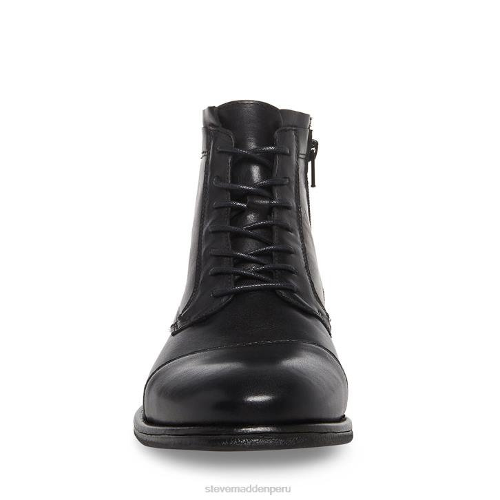 Steve Madden calzado hombres pozos 4DZJ1060 cuero negro